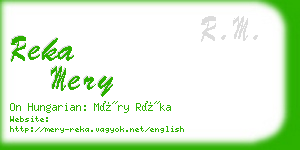 reka mery business card